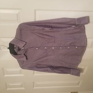 Tommy Hilfiger Button Up Shirt  Long Sleeve Top Purple Women's M